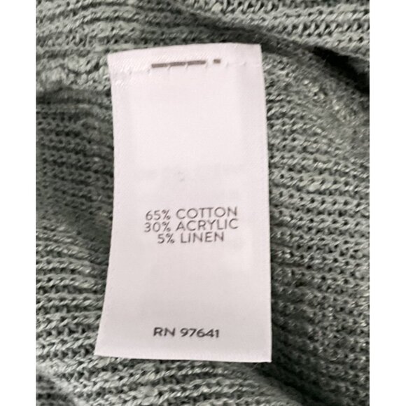 J. Jill‎ Cardigan Women Sz XS Mint Linen Blend Open Lightweight Beach Coastal - Picture 4 of 9